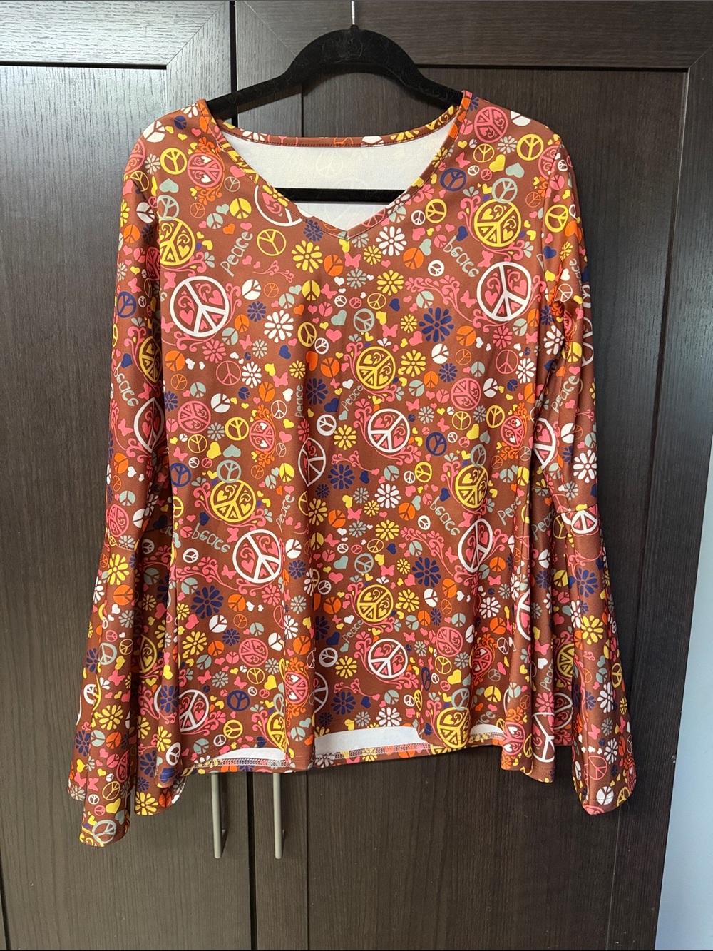 60’s Peace and Love Halloween Costume with pants and accessories